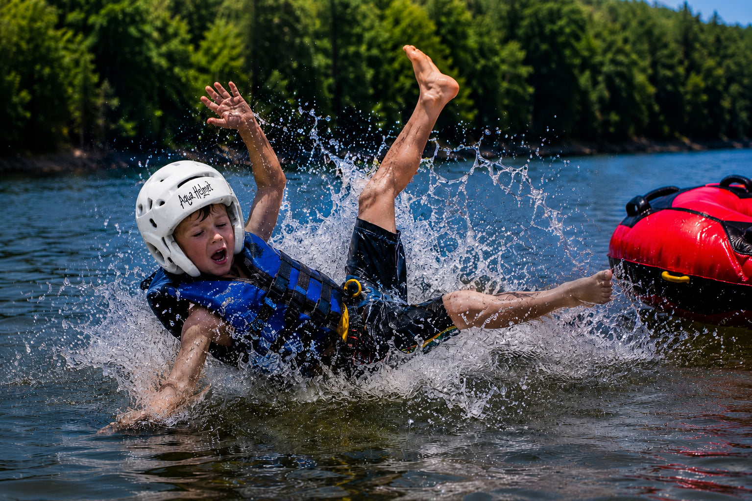 aqua helmet lake safety gear